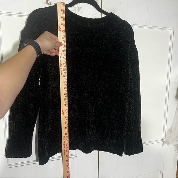 Cynthia Rowley Velour Variegated Sweater Black Size Small - Picture 4 of 8